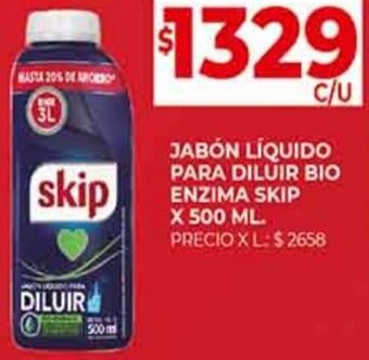 Supermercados DIA Jabón Líquido para Diluir Bio Enzima Skip 500ml oferta