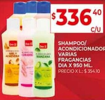 Supermercados DIA Shampoo/Acondicionador Varias Fragancias Dia 950ml oferta