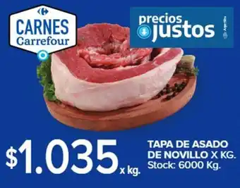 Carrefour Tapa de Asado de Novillito x kg oferta