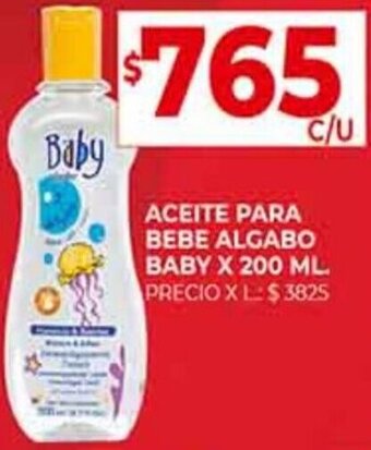 Supermercados DIA Aceite para Bebe Algabo Baby 200ml oferta