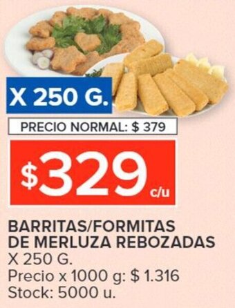 Carrefour Barritas / Formitas de Merluza Rebozadas x 250g oferta