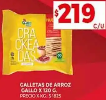 Supermercados DIA Galletas de Arroz Gallo 120g oferta