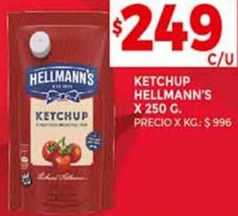 Supermercados DIA Ketchup Hellmann's 250g oferta