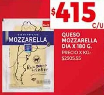 Supermercados DIA Queso Mozzarella Dia 180g oferta