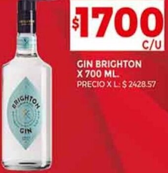Supermercados DIA Gin Brighton 700ml oferta