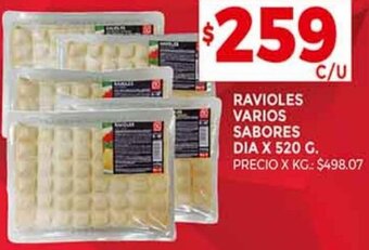 Supermercados DIA Ravioles Varios Sabores Dia 520g oferta