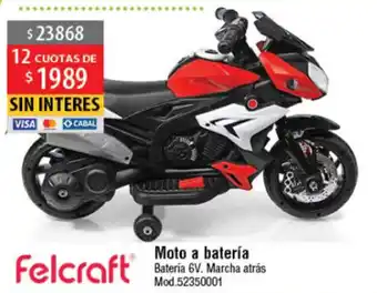 Casa Silvia Felcraft Moto a Bateria 6v oferta