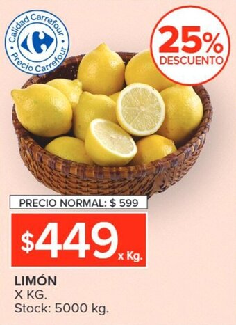 Carrefour Limón x kg oferta