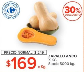 Carrefour Zapallo Anco x kg oferta