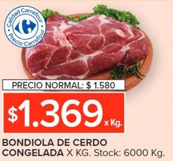 Carrefour Bondiola de Cerdo Congelada x kg oferta