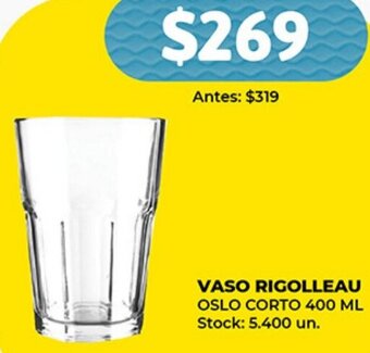 Supermercados Tadicor Vaso Rigolleau Oslo Corto 400ml oferta