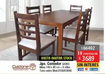Jgo. Comedor Gioko