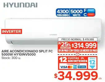 Carrefour Aire Acondicionado Split FC 5000W HY10INV5000 HYUNDAI oferta