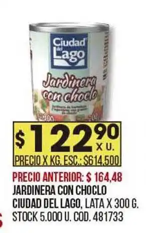 Coto Jardinera con choclo ciudad del lago oferta