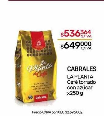 Nini Mayorista Cabrales la planta café torrado con azúcar oferta