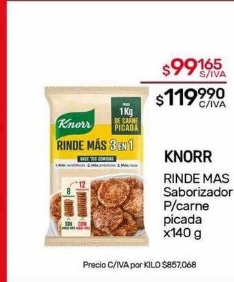 Nini Mayorista Knorr rinde mas saborizador p-carne picada oferta