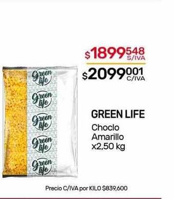 Nini Mayorista Green life choclo amarillo oferta