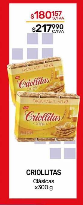 Nini Mayorista Criollitas clásicas oferta