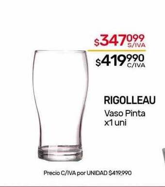Nini Mayorista Rigolleau vaso pinta oferta