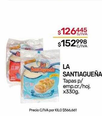 Nini Mayorista La santiagueña tapas oferta