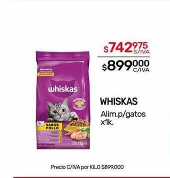 Nini Mayorista Whiskas alim. p-gatos oferta