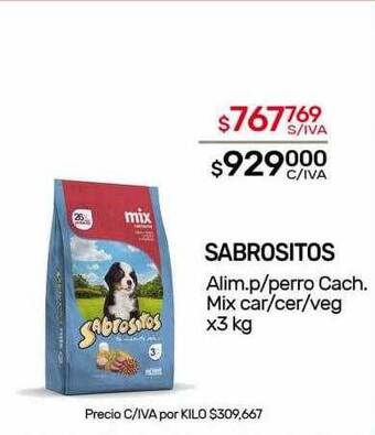 Nini Mayorista Sabrositos alim. p-perro cach. mix car-cer-veg oferta