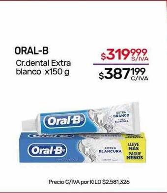 Nini Mayorista Oral-b cr.dental extra blanco oferta