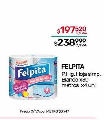 Nini Mayorista Felpita p.hig.hoja simp. blanco oferta