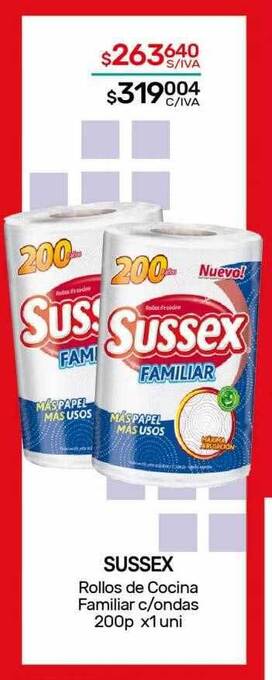 Nini Mayorista Sussex rollos de cocina familiar c-ondas oferta