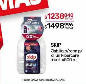 Nini Mayorista Skip jab.líq.p-ropa p-diluir fibercare oferta