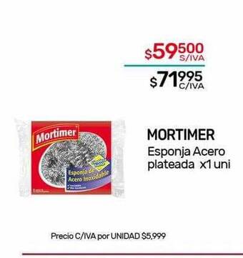 Nini Mayorista Mortimer esponja acero plateada oferta