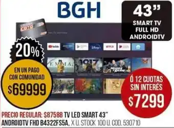 Coto TV LED Smart 43" Android TV FHD B4322FS5A oferta