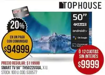 Coto Smart TV 50" oferta