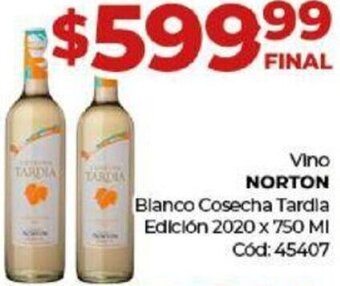 Diarco Vino Norton Blanco Cosecha Tardia Edición 2020 x 750ml oferta