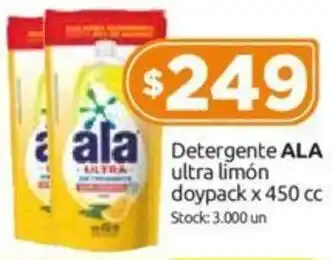 Cordiez Detergente ALA Ultra Limón Doypack x 450cc oferta