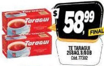 Supermercados Yaguar Te Taragui oferta