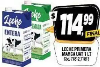 Supermercados Yaguar Leche Primera Marca UAT 1L oferta