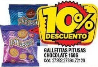 Supermercados Yaguar Galletitas Pitusas Chocolate 160g oferta