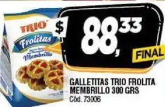 Supermercados Yaguar Galletitas Trio Frolita Membrillo 300g oferta