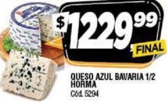 Supermercados Yaguar Queso Azul Bavaria 1/2 Horma oferta