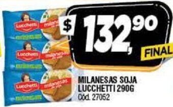 Supermercados Yaguar Milanesas Soja Lucchetti 290g oferta