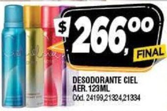 Supermercados Yaguar Desodorante Ciel Aer. 123ml oferta