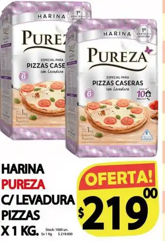 Supermercados Mariano Max Harina Pureza C/ Levadura Pizzas 1kg oferta