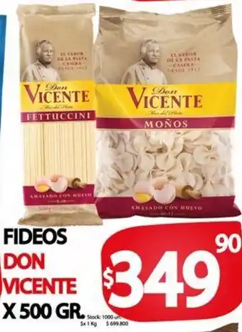 Supermercados Mariano Max Fideos Don Vicente 500g oferta