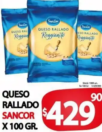 Supermercados Mariano Max Queso Rallado Sacor 100g oferta