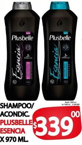 Supermercados Mariano Max Shampoo / Acond. Plusbelle Esencia 970ml oferta