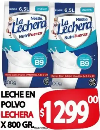 Supermercados Caracol Leche en Polvo Lechera 800g oferta