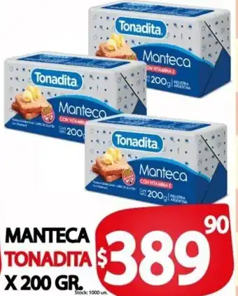 Supermercados Caracol Manteca Tonadita 200g oferta