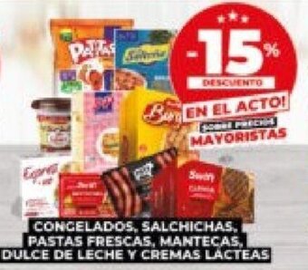 Supermayorista Vital Congelados, Salchichas, Pastas Frescas, Mantecas, Dulce de Leche y Cremas Lacteas oferta