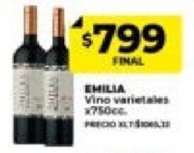 Supermayorista Vital EMILIA Vino Varietales x 750cc oferta